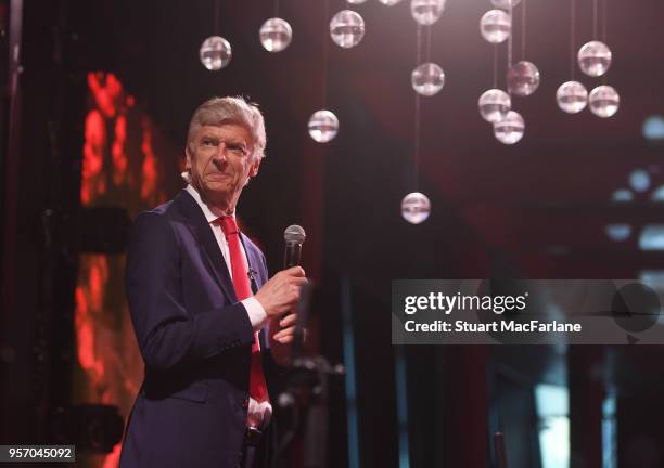 Arsenal manager Arsene Wenger attends the Arsenal Foundation Ball at Emirates Stadium on May 10, 2018 in London, England.