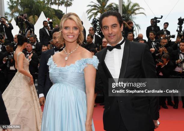 Sylvie Tellier and guest attend the screening of "Sorry Angel " during the 71st annual Cannes Film Festival at Palais des Festivals on May 10, 2018...