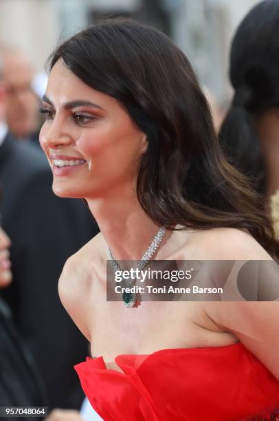 Catrinel Marlon attends the screening of "Yomeddine" during the 71st annual Cannes Film Festival at Palais des Festivals on May 9, 2018 in Cannes,...