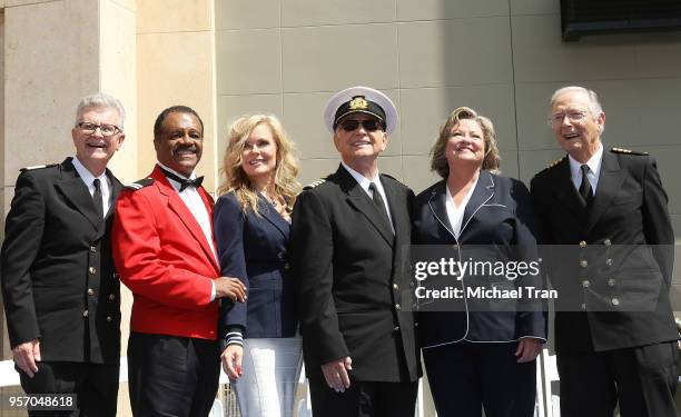 Gavin MacLeod, Jill Whelan, Ted Lange, Bernie Kopell, Lauren Tewes and Fred Grandy attend the Princess Cruises and the original cast of "The Love...