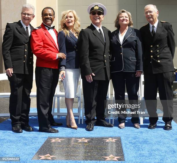 Gavin MacLeod, Jill Whelan, Ted Lange, Bernie Kopell, Lauren Tewes and Fred Grandy attend the Princess Cruises and the original cast of "The Love...