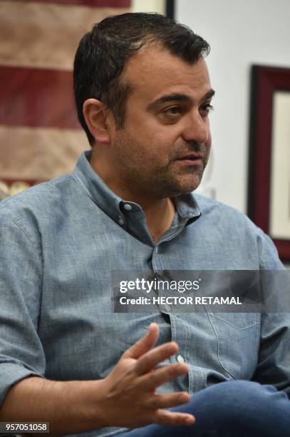 Former FBI Agent Ali Soufan speaks during an interview with AFP in New York City, on April 23, 2018. - To television viewers, he is the FBI agent who...