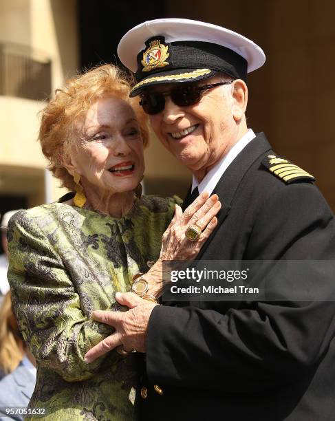 Jeraldine Saunders and Gavin MacLeod attend the Princess Cruises and the original cast of "The Love Boat" receive a Friend of the Hollywood Walk of...