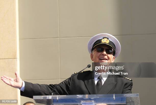 Gavin MacLeod attends the Princess Cruises and the original cast of "The Love Boat" receive a Friend of the Hollywood Walk of Fame honorary Star...