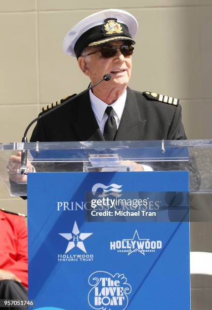 Gavin MacLeod attends the Princess Cruises and the original cast of "The Love Boat" receive a Friend of the Hollywood Walk of Fame honorary Star...