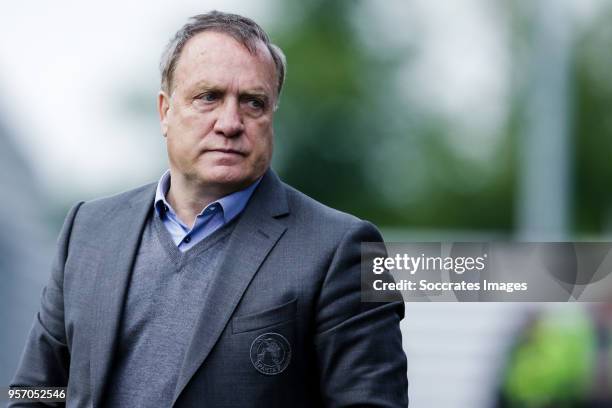 Coach Dick Advocaat of Sparta Rotterdam during the Dutch Jupiler League match between FC Dordrecht v Sparta at the Riwal Hoogwerkers Stadium on May...