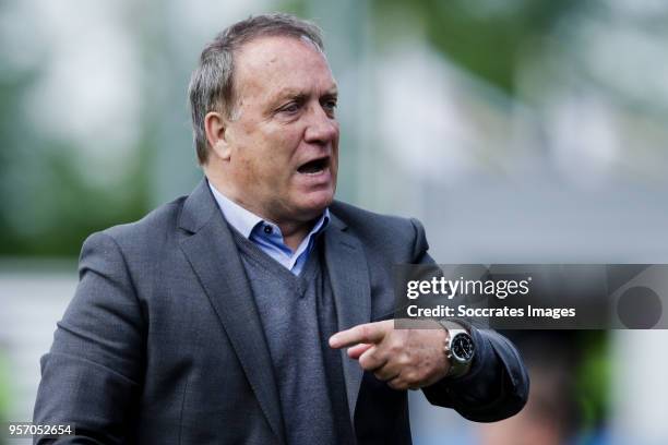 Coach Dick Advocaat of Sparta Rotterdam during the Dutch Jupiler League match between FC Dordrecht v Sparta at the Riwal Hoogwerkers Stadium on May...