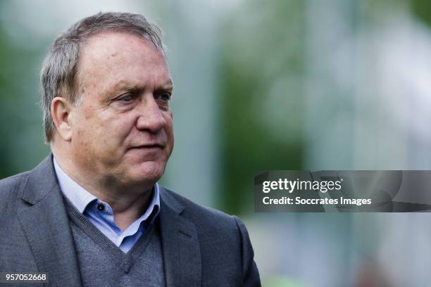 Coach Dick Advocaat of Sparta Rotterdam during the Dutch Jupiler League match between FC Dordrecht v Sparta at the Riwal Hoogwerkers Stadium on May...