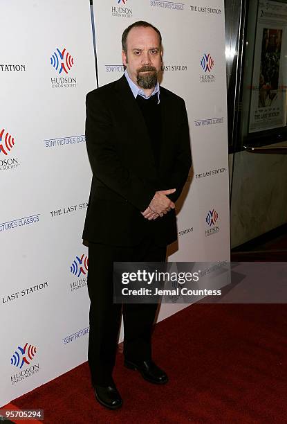 Actor Paul Giamatti attends "The Last Station" premiere at the Paris Theatre on January 11, 2010 in New York City.