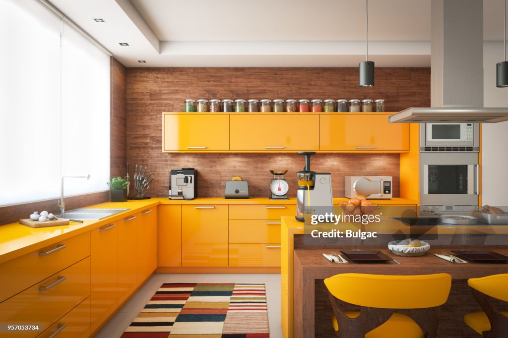 Binnenlandse keuken interieur