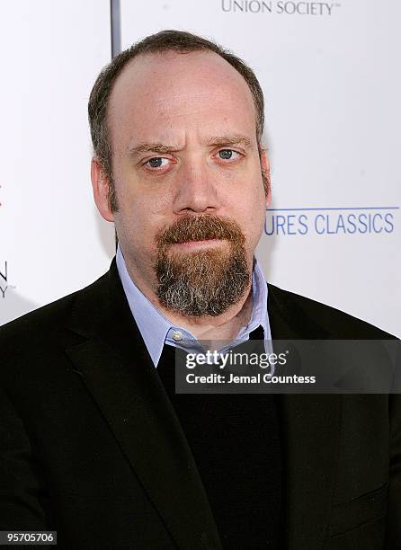 Actor Paul Giamatti attends "The Last Station" premiere at the Paris Theatre on January 11, 2010 in New York City.