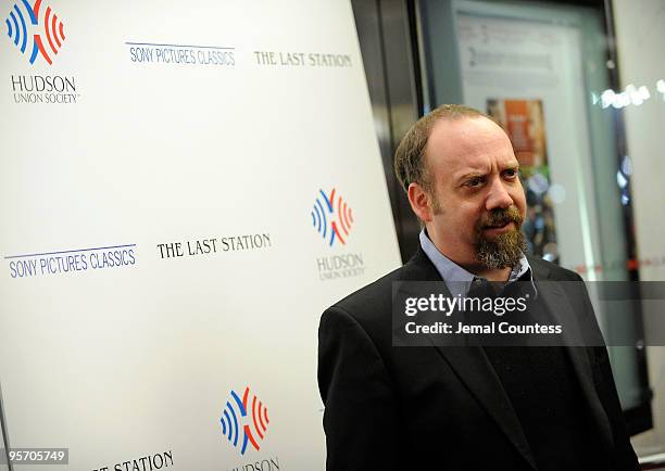 Actor Paul Giamatti attends "The Last Station" premiere at the Paris Theatre on January 11, 2010 in New York City.