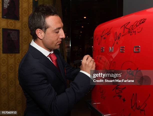 Arsenal's Santi Cazorla attends the Arsenal Foundation Ball at Emirates Stadium on May 10, 2018 in London, England.