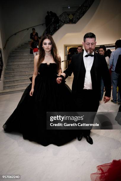 Thylane Blondeau departs the Martinez Hotel during the 71st annual Cannes Film Festival at on May 10, 2018 in Cannes, France.