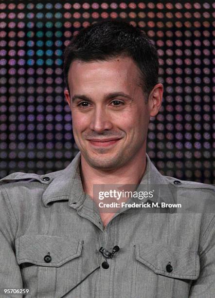 Actor Freddie Prinze Jr. Speaks onstage at the FOX "24" portion of the 2010 Winter TCA Tour day 3 at the Langham Hotel on January 11, 2010 in...