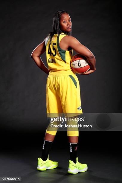 Noelle Quinn poses for a portrait during the Seattle Storm Media Day on May 09, 2018 at Key Arena Seattle, Washington. NOTE TO USER: User expressly...