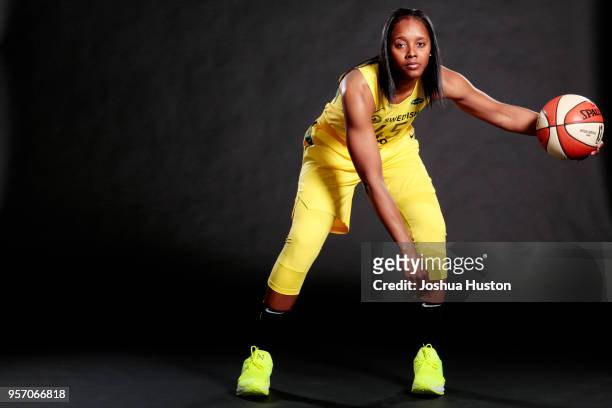 Noelle Quinn poses for a portrait during the Seattle Storm Media Day on May 09, 2018 at Key Arena Seattle, Washington. NOTE TO USER: User expressly...