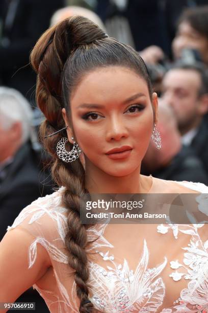 Ly Nha Ky attends the screening of "Yomeddine" during the 71st annual Cannes Film Festival at Palais des Festivals on May 9, 2018 in Cannes, France.