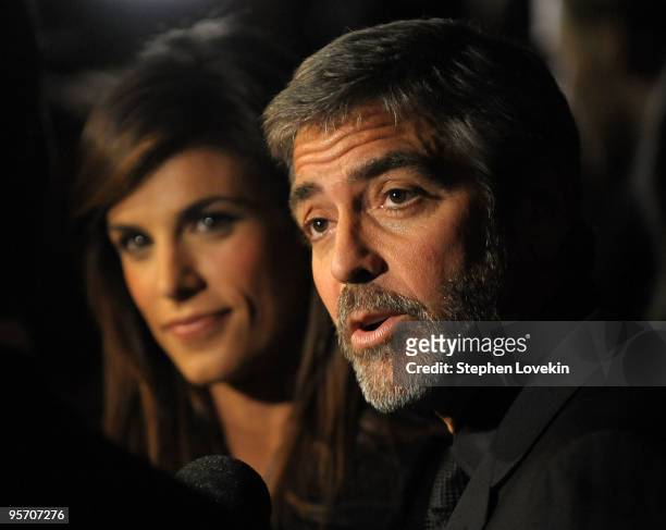 Italian model/actress Elisabetta Canalis and actor George Clooney attend the 2009 New York Film Critic's Circle Awards>> at Crimson on January 11,...