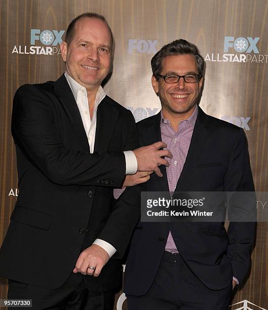 Writers Mike Henry and Richard Appel arrive at the Fox Winter 2010 All-Star Party held at Villa Sorisso on January 11, 2010 in Pasadena, California.