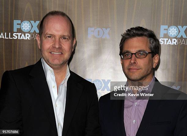Writers Mike Henry and Richard Appel arrive at the Fox Winter 2010 All-Star Party held at Villa Sorisso on January 11, 2010 in Pasadena, California.