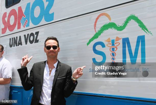 Marc Anthony attends an event where "SOMOS + SALUD" delivers state of the art mobile pediatric clinic and makes a 300,000 donation to local...