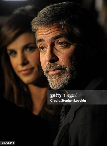 Italian actress/model Elisabetta Canalis and actor George Clooney attend the 2009 New York Film Critic's Circle Awards at Crimson on January 11, 2010...