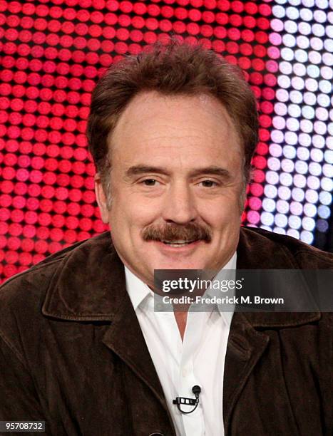 Actor Bradley Whitford speaks onstage at the FOX "Code 58" portion of the 2010 Winter TCA Tour day 3 at the Langham Hotel on January 11, 2010 in...