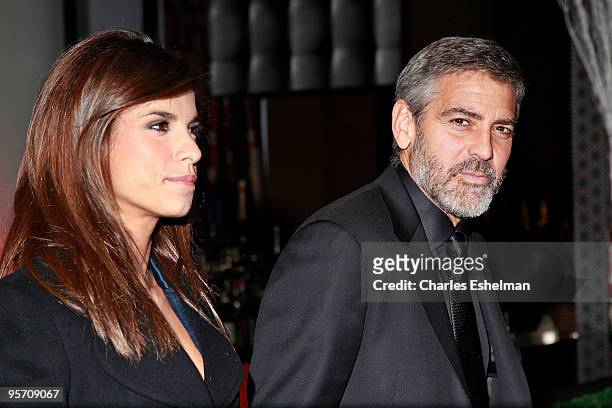 Model/girlfriend Elisabetta Canalis and actor George Clooney attends the 2009 New York Film Critic's Circle Awards at Crimson on January 11, 2010 in...