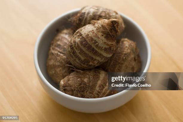 eddo roots - taro stock pictures, royalty-free photos & images