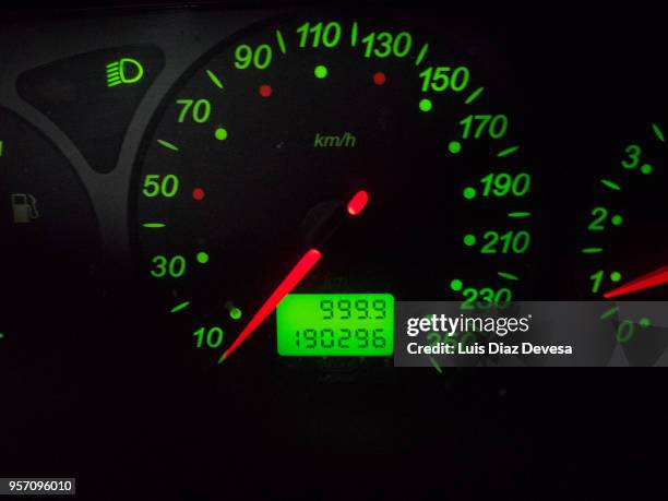 999.9 peedometer - mileometer stock pictures, royalty-free photos & images