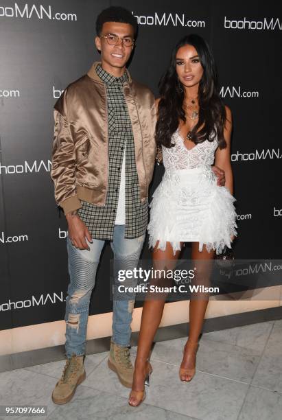 Ruby May and Dele Alli attend the boohooMAN by Dele Alli VIP launch at ME London on May 10, 2018 in London, England.