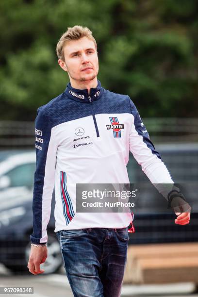 Sergey Sirotkin from Russia Williams F1 Mercedes FW41 portrait during the Spanish Formula One Grand Prix at Circuit de Catalunya on May 10, 2018 in...
