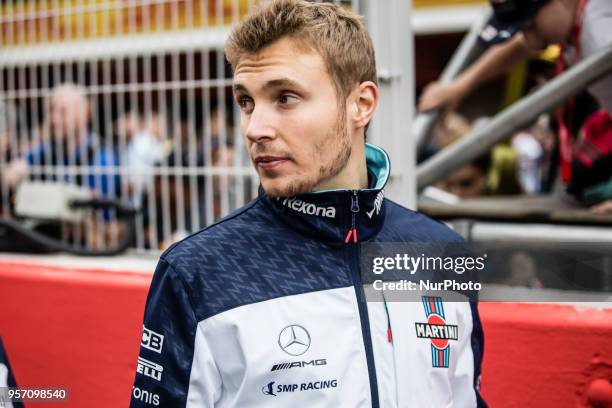 Sergey Sirotkin from Russia Williams F1 Mercedes FW41 portrait during the Spanish Formula One Grand Prix at Circuit de Catalunya on May 10, 2018 in...