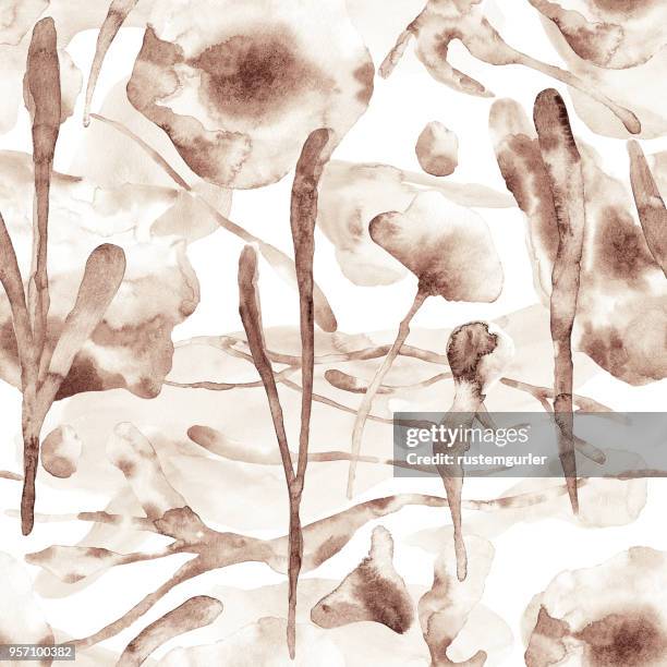 seamless watercolor pattern - selective colour stock illustrations