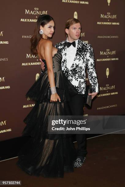 Patricia Contreras and Christophe Guillarme attend the Magnum VIP Party during the 71st annual Cannes Film Festival at Magnum Beach on May 10, 2018...