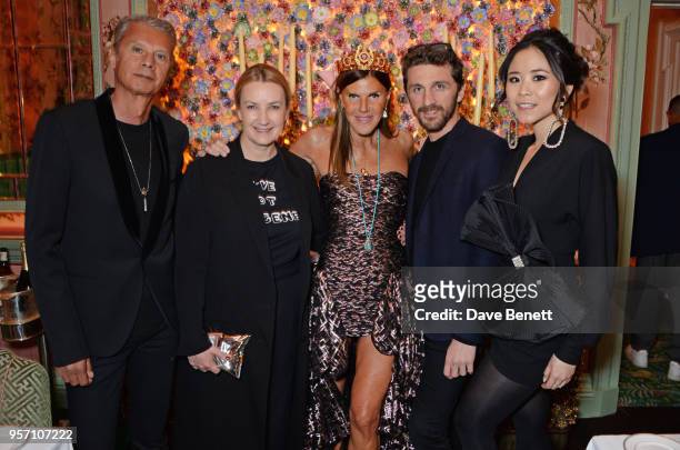 Angelo Gioia, Anya Hindmarch, Anna Dello Russo, David Koma and Nga Nguyen attends a private dinner to celebrate the launch of "AdR Book: Beyond...