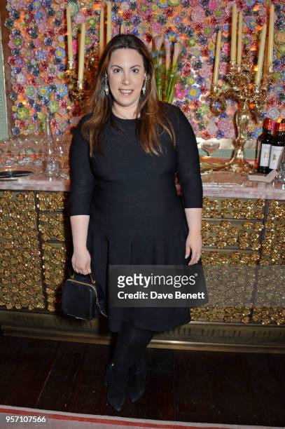 Mary Katrantzou attends a private dinner to celebrate the launch of "AdR Book: Beyond Fashion", a new Phaidon book by Anna Dello Russo, at Annabel's...
