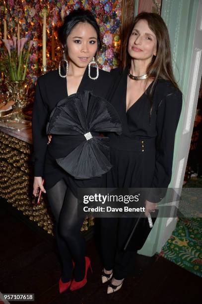 Nga Nguyen and Alessandra Rich attend a private dinner to celebrate the launch of "AdR Book: Beyond Fashion", a new Phaidon book by Anna Dello Russo,...