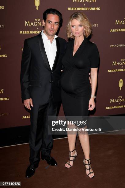 Camille Le Maux and Sylvie Tellier attend the Magnum VIP party during the 71st annual Cannes Film Festival at Magnum Beach on May 10, 2018 in Cannes,...