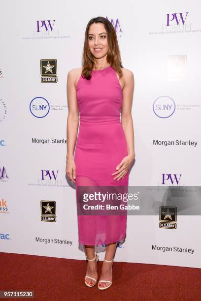 Actress and comedian Aubrey Plaza attends the Moves PW Forum at SUNY Global Center on May 10, 2018 in New York City.