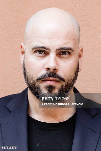 Italian actor Marco D'Amore poses on May 10, 2018 in Milan, Italy.