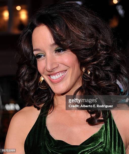 Actress Jennifer Beals arrives at the premiere of Warner Bros. 'The Book Of Eli' held at Grauman's Chinese Theatre on January 11, 2010 in Hollywood,...
