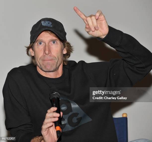 Director Michael Bay attends the "Transformers: Revenge Of The Fallen" Sound Event at the Cary Grant theater at Sony Studios on January 11, 2010 in...