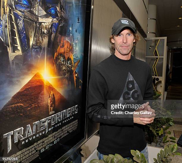 Director Michael Bay attends the "Transformers: Revenge Of The Fallen" Sound Event at the Cary Grant theater at Sony Studios on January 11, 2010 in...