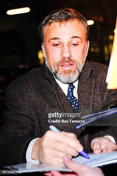 Actor Christoph Waltz attends the 2009 New York Film Critic's Circle Awards at Crimson on January 11, 2010 in New York City.