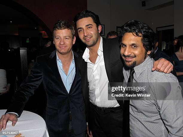 Actors Nicholas Bishop, Pej Vahdat, and Ravi Patel attend the Fox Winter 2010 All-Star Party held at Villa Sorisso on January 11, 2010 in Pasadena,...