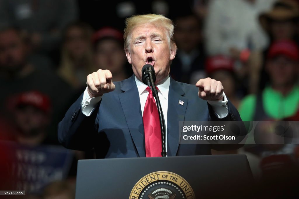 President Trump Holds Campaign Rally In Elkhart, Indiana