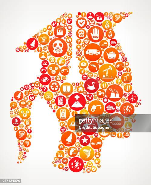 graduation climate change vector icon pattern - ocean garbage stock illustrations