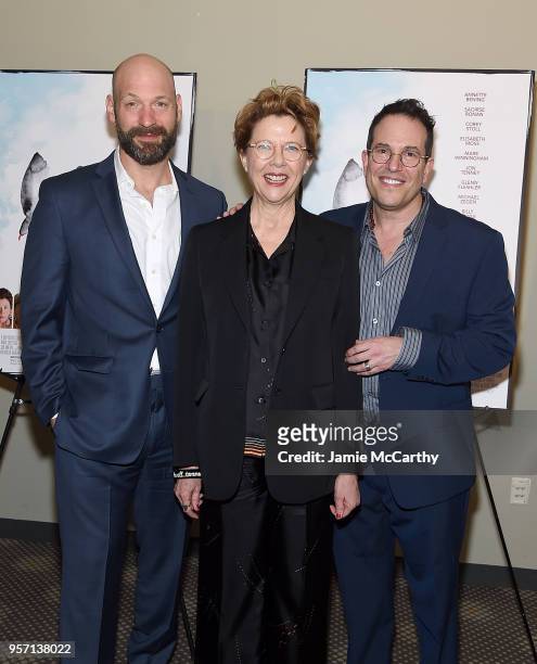 Corey Stoll, Annette Bening and director Michael Mayer attend "The Seagull" New York Screening at Elinor Bunin Munroe Film Center on May 10, 2018 in...